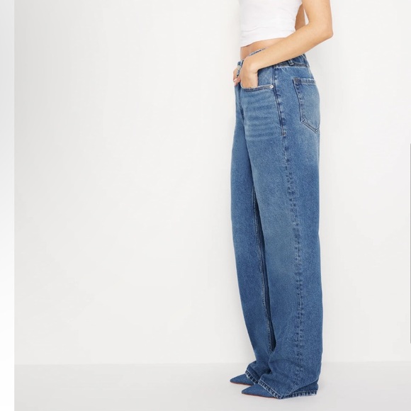NWT GOOD AMERICAN Good 90s Slouchy Rigid Denim Jeans - 18 - Picture 2 of 12
